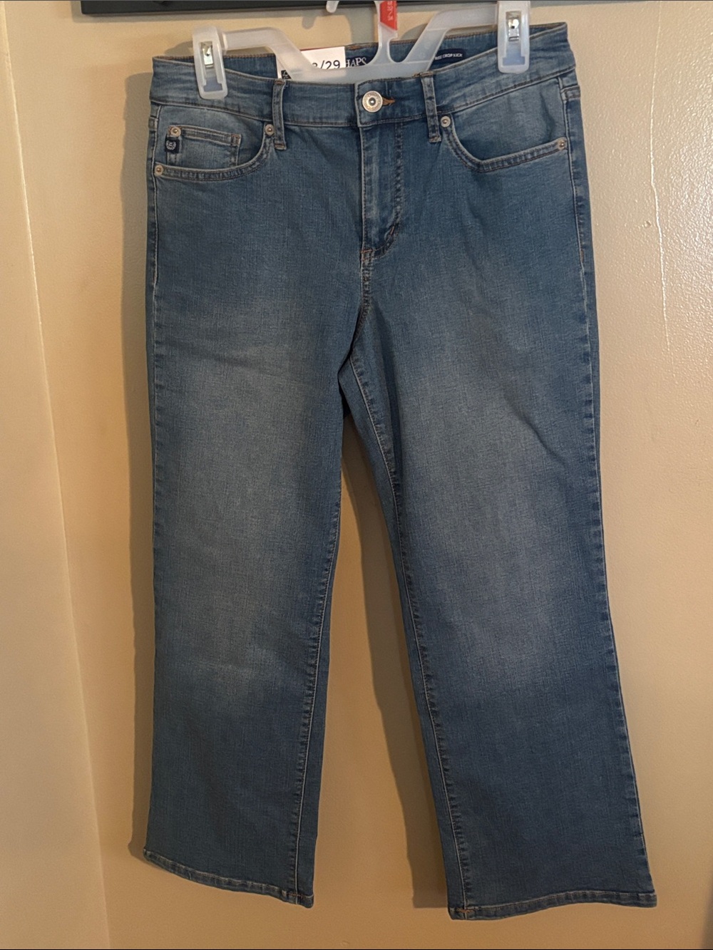 Chaps Women's Mid Rise Crop Kick Jeans